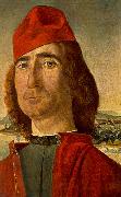 CARPACCIO, Vittore Portrait of an Unknown Man with Red Beret dfg oil painting on canvas